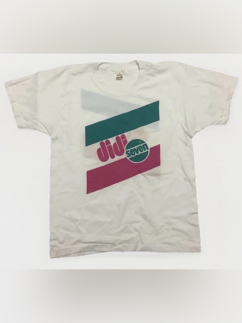 Vintage didi Seven T-shirt Size Large Single Stitch White Front & Back Print